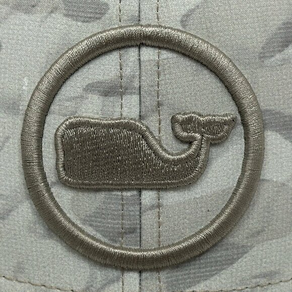 NEW Vineyard Vines Camo Whale Dot Performance Trucker Hat Khaki One Size NWOT - Picture 4 of 10